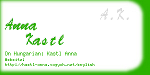 anna kastl business card